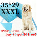XXXL Dog Pee Pads 80+20 Bonus Pack – 6-Layer Odor-Resistant Leak-Proof Disposable Training Pads for Small Large & Elderly Dogs, Two Sizes 23x23 or 29x35 Inch, 100 Total Pads