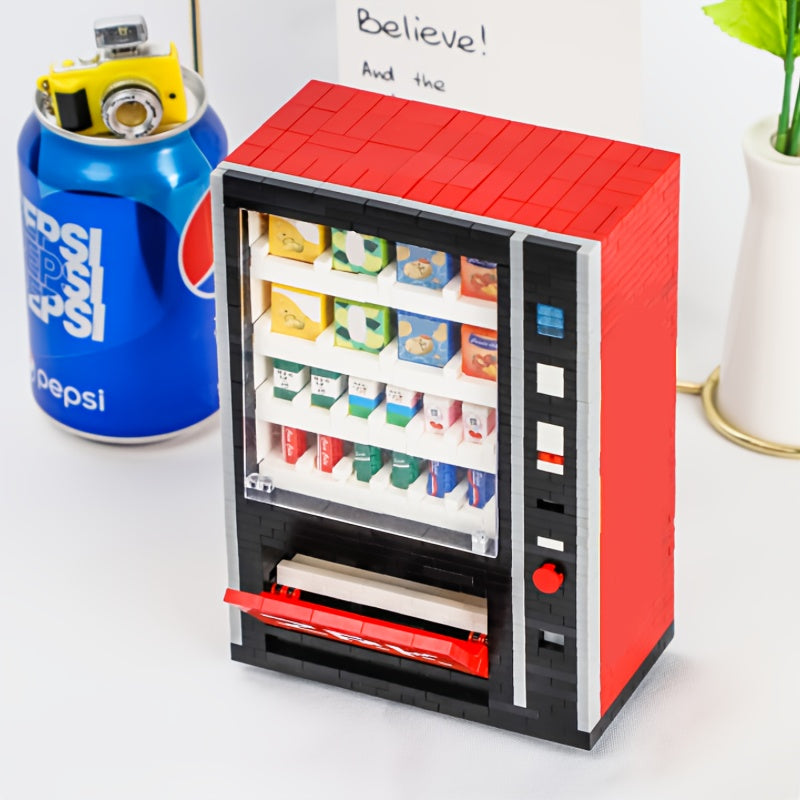 Vending Machine Building Blocks Set for Adults – Advanced High Difficulty Small Granule Brick Model Kit, Creative STEM Construction Toy, Unique Birthday & Holiday Gift Idea