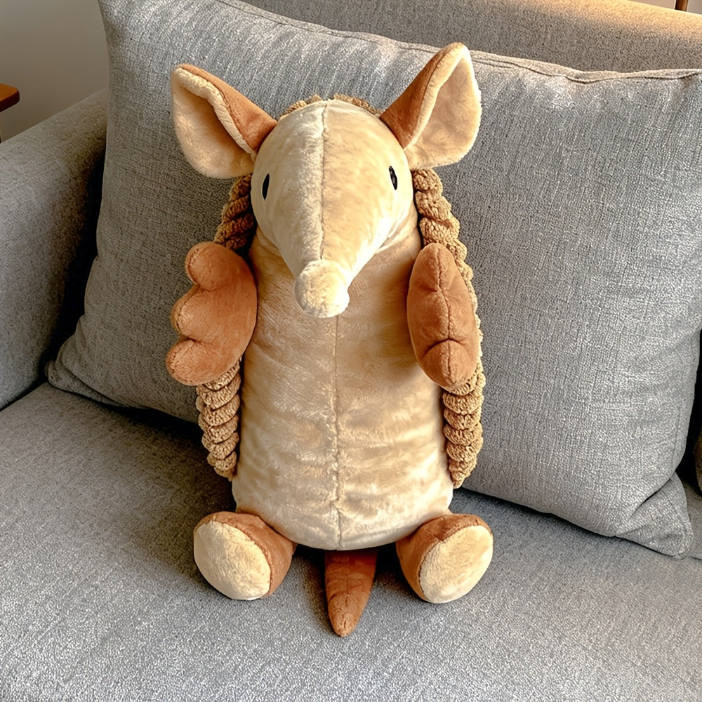 XL Bite Resistant Squeaky Plush Dog Toy - Double Layer Tear Resistant Washable Interactive Chew Toy for All Dog Breeds Boredom Relief No Battery Large Dog Toy Gift
