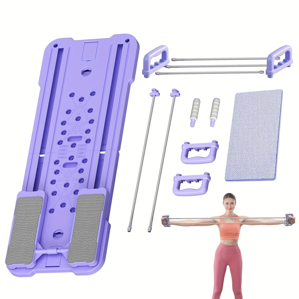 9-in-1 Portable Pilates Reformer Board for Home Gym – Multifunctional Ab Wheel & Push-Up Workout Machine, Full Body Core Trainer, Muscle Toning Exercise Equipment, Ideal Gift for Her & Him