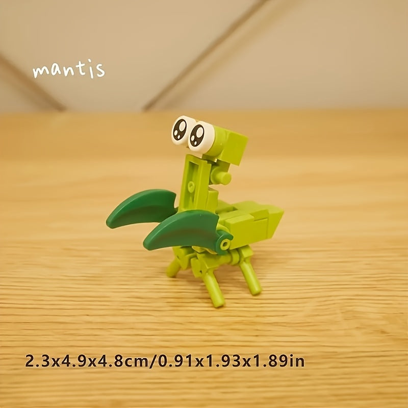 Insect Building Blocks Set 10 Pieces - Small Particle Animal Model Bricks with Bee Ladybug Firefly Dragonfly Spider Scorpion, STEM Educational Toy for Kids Boys and Girls, Birthday Christmas Gift