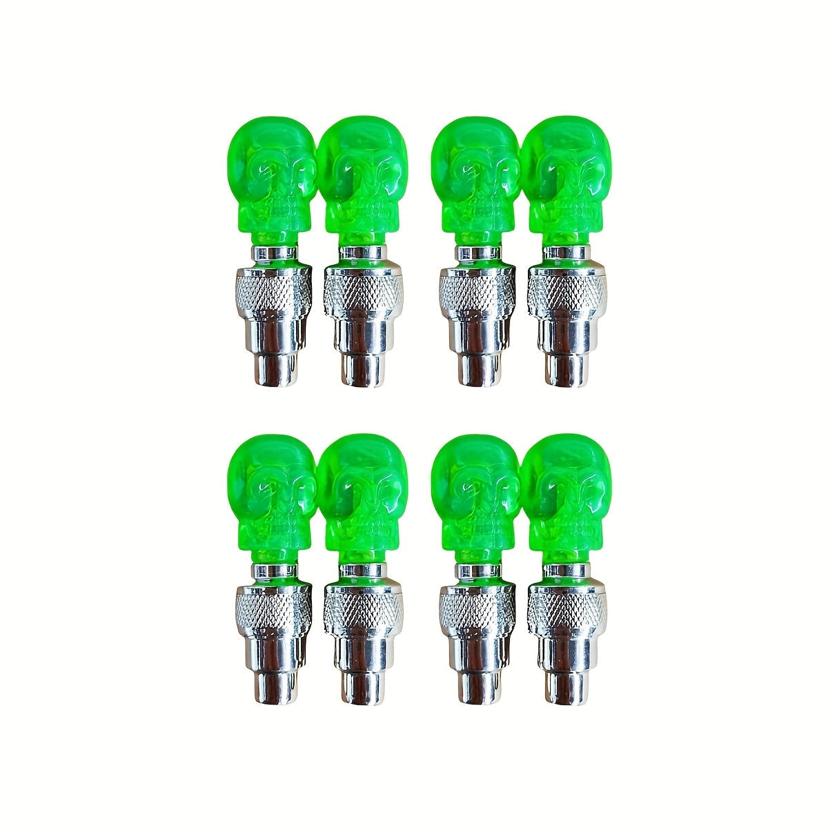 LED Tire Valve Stem Caps with Breathing Light & Running Horse Effect 4/8/16pcs Glow Wheel Valve Core Caps for Car Motorcycle Bike – Wind Fire Wheel Light UV & Explosion Proof – Green Red Blue Skeleton