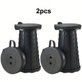 Collapsible Folding Stool 2-Pack Portable Lightweight 400LB Capacity - Retractable Camping Fishing Hiking Kitchen BBQ Indoor Outdoor Seat