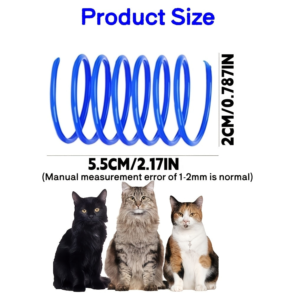 Cat Spring Toys 100 Pack - Colorful Plastic Spiral Springs for Indoor Cats & Kittens, Interactive Hunt Swat & Bite Toy, Durable No-Battery Bulk Cat Toys, Great Value Multi-Cat Household Set