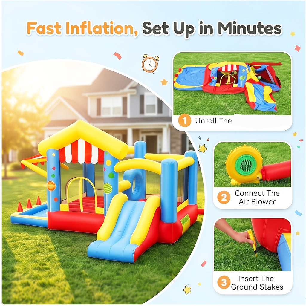 Multifunctional Inflatable Pool with Trampoline – Large Family Water Play Center for Multiple People, Indoor & Outdoor Use, Perfect for Home Backyard Parties, Kids & Adults Birthday Fun