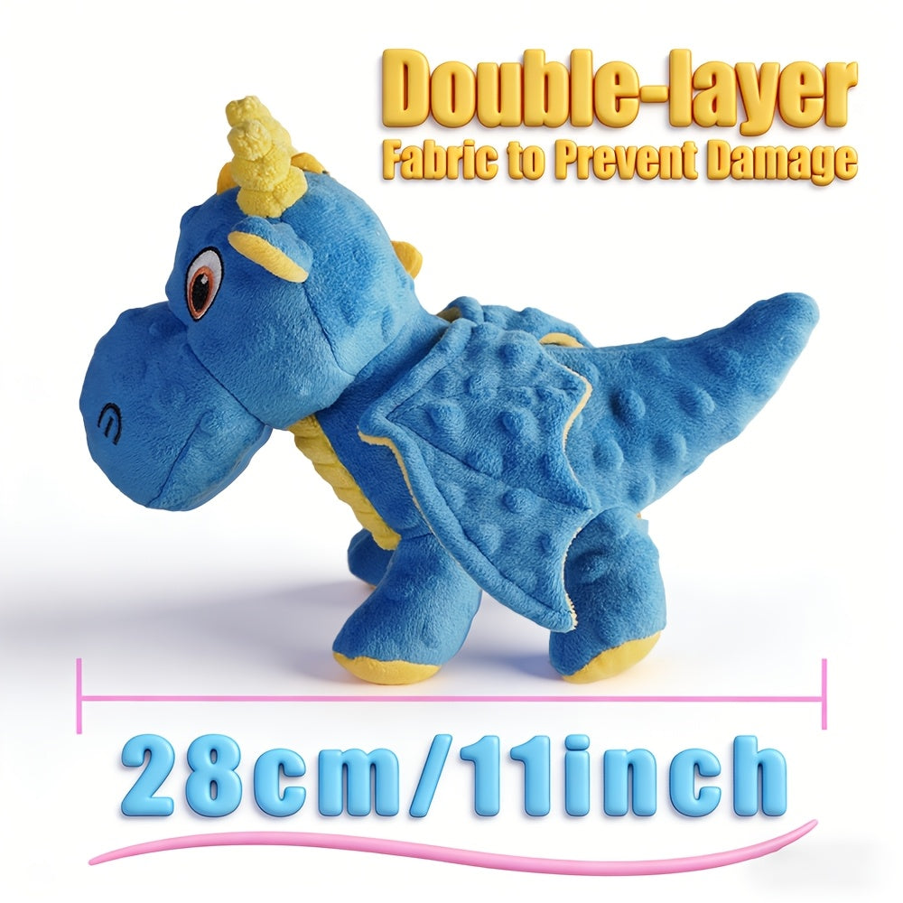 Plush Squeaky Chew Toy for Dogs & Cats – Soft Bite-Resistant Non-Shedding Stuffed Squeaker Toy, Safe Non-Toxic Washable Solo Play Boredom Buster for Puppies & Kittens