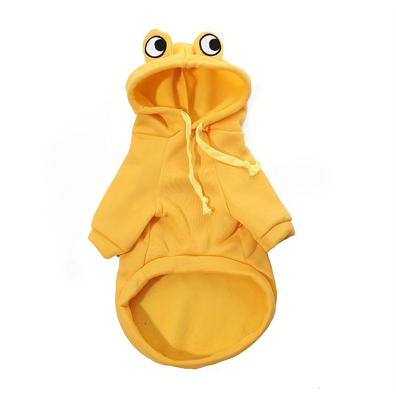 Frog Hoodie Dog Sweatshirt for Small and Medium Dogs - Warm Cozy Dog Hoodie for Cold Weather, Cute Frog Costume Dog Clothes in 4 Colors & Sizes S-XXL for Chihuahua Pomeranian Corgi Dachshund