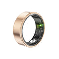 Smart Ring IP68 Fitness Health Tracker for Women Men Sleep Step Heart Rate HRV Stress Monitor Bluetooth Waterproof Wearable Ring Sizes 7-13 Gold Black Silver