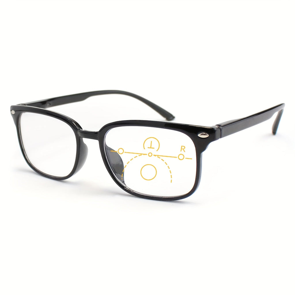 Reading Glasses Rectangle Frame with Spring Hinges – Lightweight PC Lens, +1.0 to +3.5 Magnification, Unisex Eyewear for Men & Women – Ideal for Computer, Reading & Everyday Wear