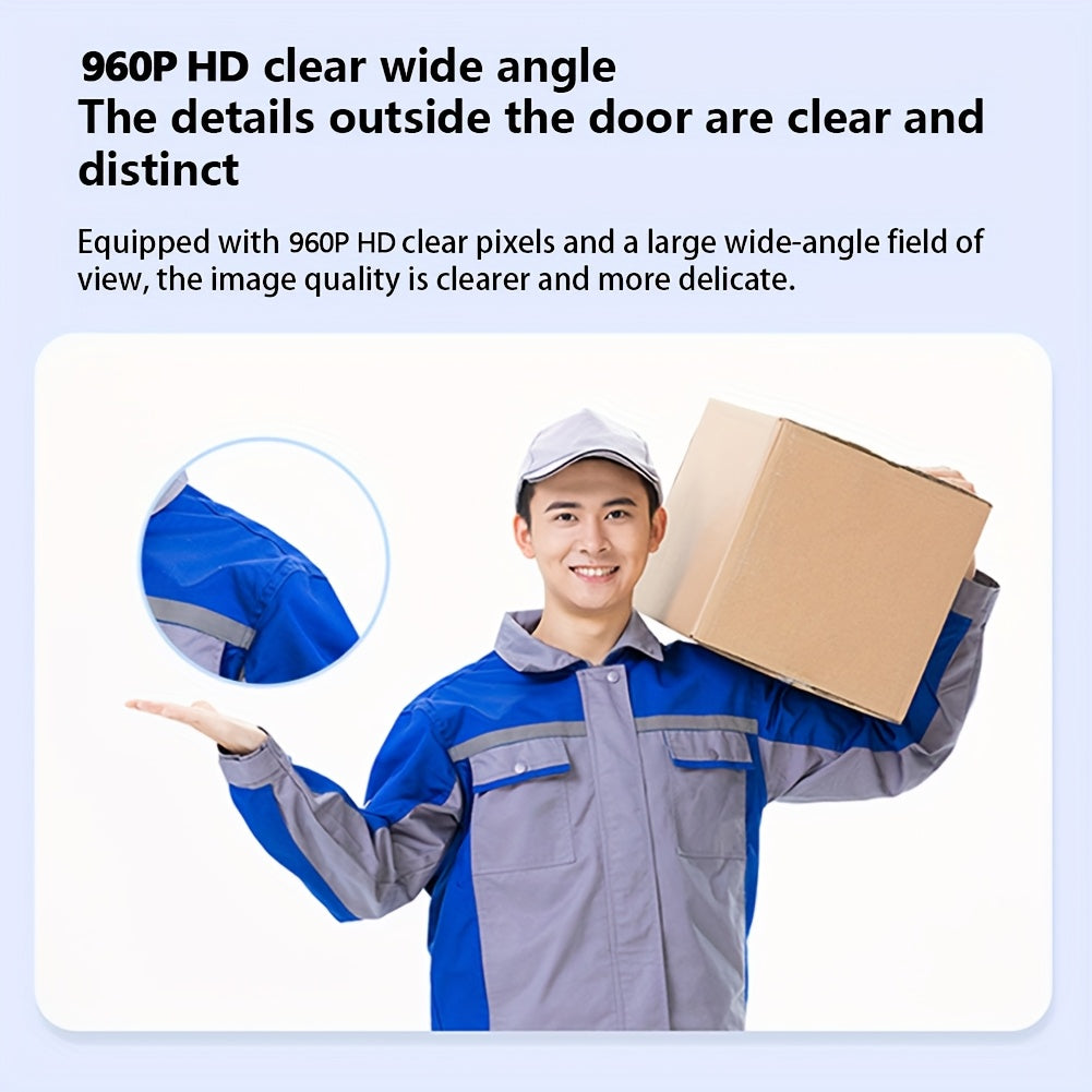 Wireless Video Doorbell Camera with HD Night Vision, Motion Alerts & Two-Way Audio – Smart WiFi Doorbell, Remote Mobile View, Voice Changer, Rechargeable Battery, 2.4GHz, Home Security