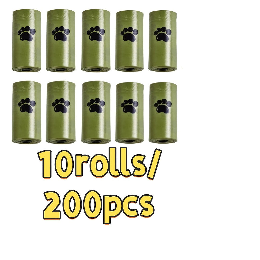 Dog Poop Bags 200 Count 10 Rolls Leak-Proof Durable Pet Waste Bags Refill Rolls for Dog Waste Disposal – Portable Compact Polyethylene Dog Poop Bag Refills for Dispenser Outdoor Walks and Travel