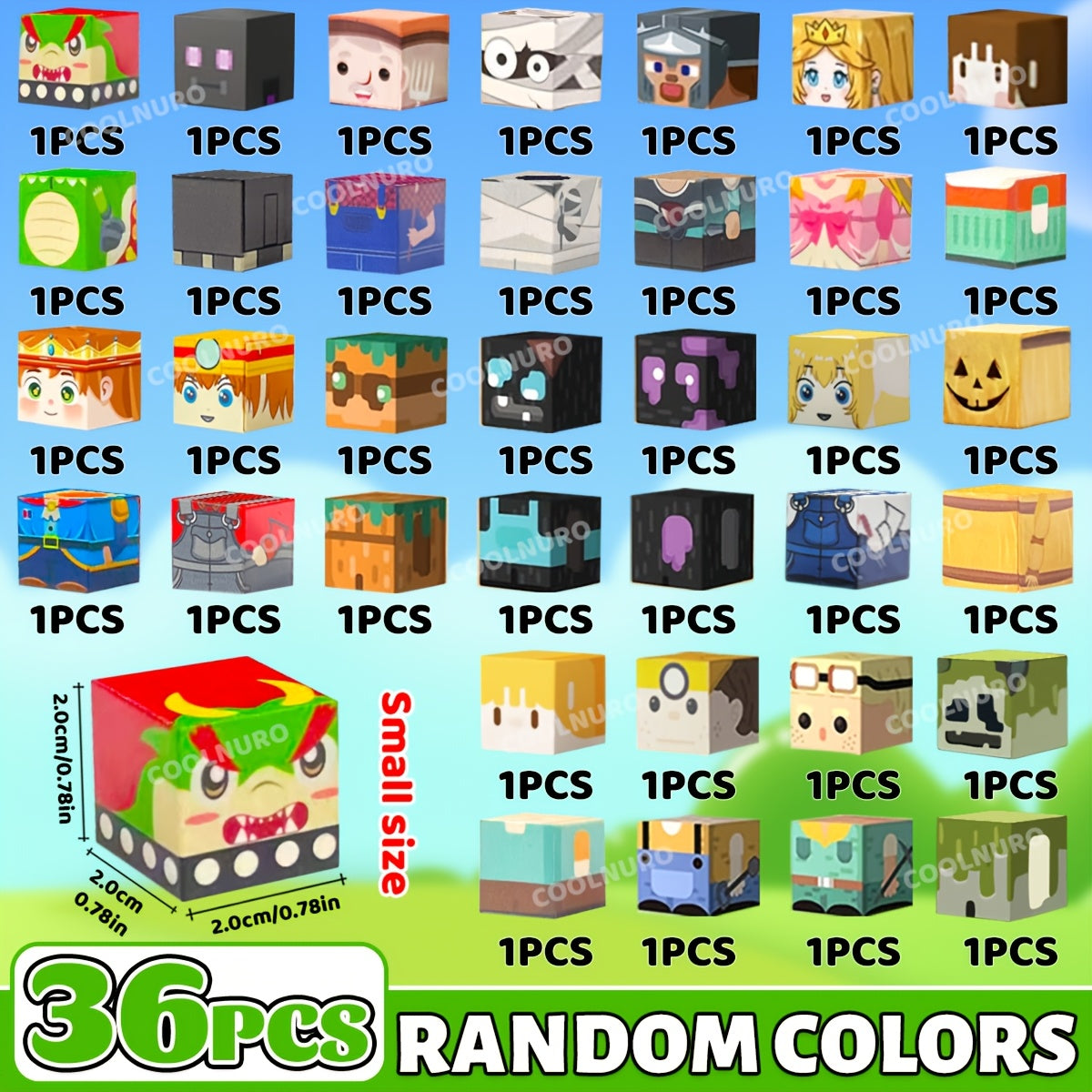 36pcs Magnetic Building Blocks for Kids - Animal & Human Theme STEM Educational Toy, Magnet Tiles Construction Set for Family Interactive Play & Learning Puzzle, Birthday & Holiday Gift for Boys & Girls