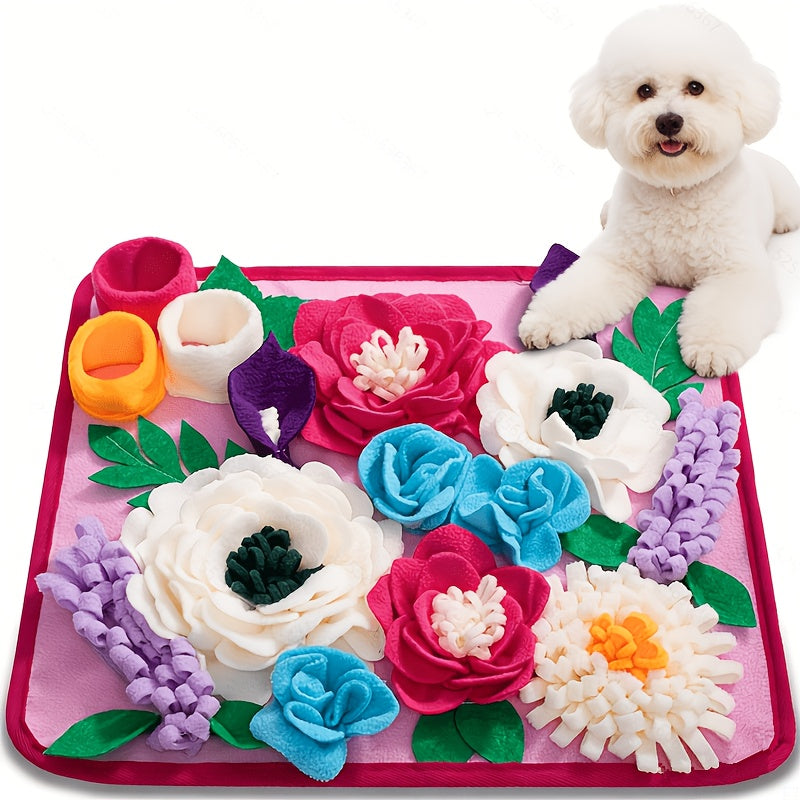 Snuffle Mat for Dogs - Slow Feeder Dog Puzzle Mat, Olfactory Training Nose Work Blanket, Anti-Choke Stress Relief Feeding Game Toy, Encourages Natural Foraging Instincts, Machine Washable
