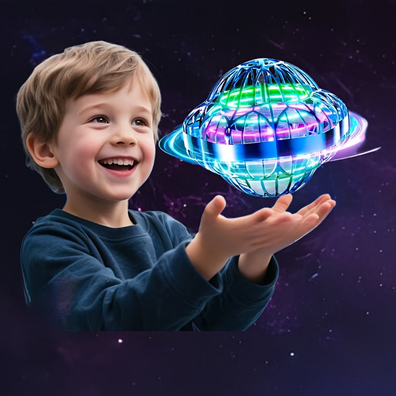 Smart Sensor UFO Hovering Flying Ball – Hexagonal Spinning Saucer Mini Drone with Autonomous Flight & Hand Sensor Control | Levitating Flying Robot Toy for Kids & Adults | Christmas & Party Gift
