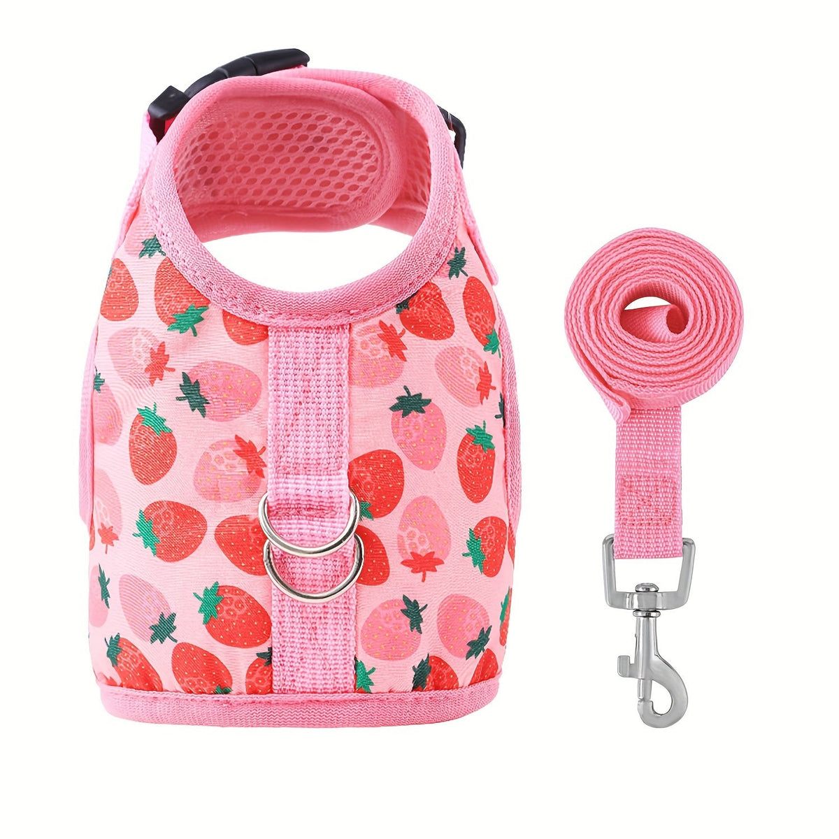 Escape-Proof Cat Harness & Leash Set 2-Piece – Soft Adjustable Breathable Vest with 5ft Leash for Indoor & Outdoor Walking Hiking, XS S M Sizes, Pink Peach Blue Orange – Cat Walking Gear Gift