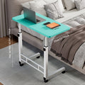 Height Adjustable Rolling Laptop Desk with Wheels – Sit to Stand Mobile Overbed Table, 2-Tier Storage Computer Stand for Bed Couch Home Office Workstation, 6 Colors