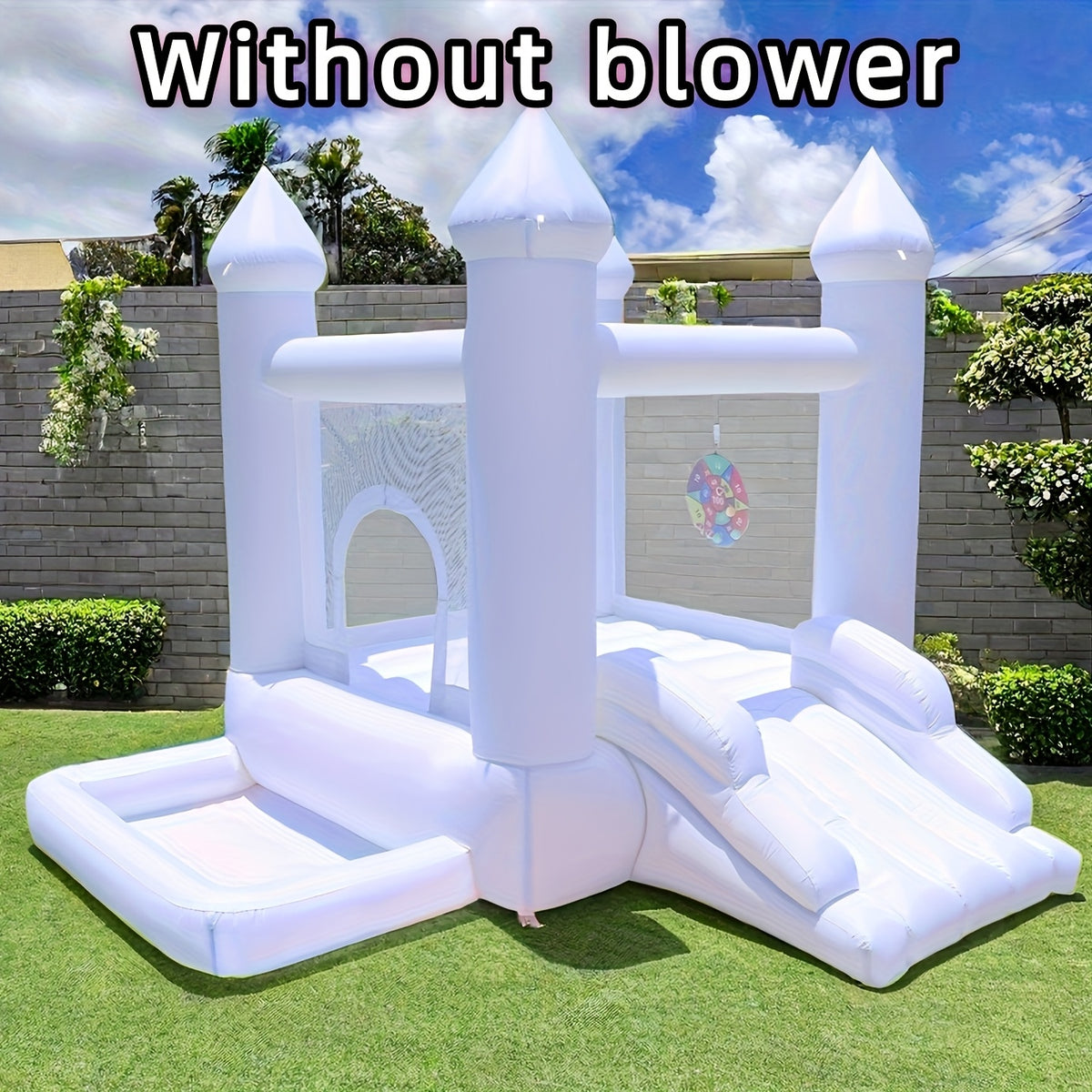 Kids Inflatable Bounce House Castle with Blower, Ball Pit & Slide - Indoor Outdoor Bouncy Castle for 2-3 Children, Easy Setup, Oxford Cloth | Perfect Birthday Party Gift for Boys and Girls