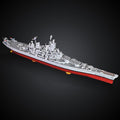 8038 Pcs USS Iowa BB-61 Battleship Building Blocks Model Kit – Large Scale Military Naval Warship Assembly Set for Adults & Teens 14+, Historical Replica, Military Collector Gift & Home Display