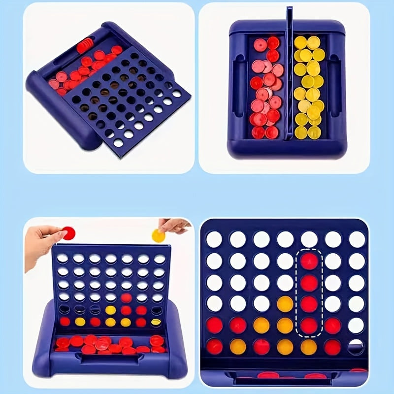 Classic Four in a Row Game – Large Size Strategy Connect Board Game for 2 Players – Fun Family & Kids Game Night Toy – Great Gift for Halloween, Thanksgiving, Christmas & Birthdays – Ages 6+