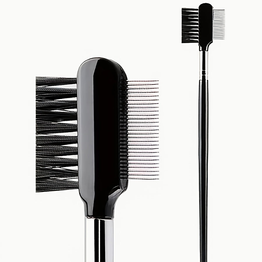 Pet Eye Tear Stain Remover Comb - Double-Sided Eye Grooming Brush for Removing Crust Mucus and Tear Stains, Eye Care Tool for Small Cats and Dogs, Pet Grooming Accessories, Black