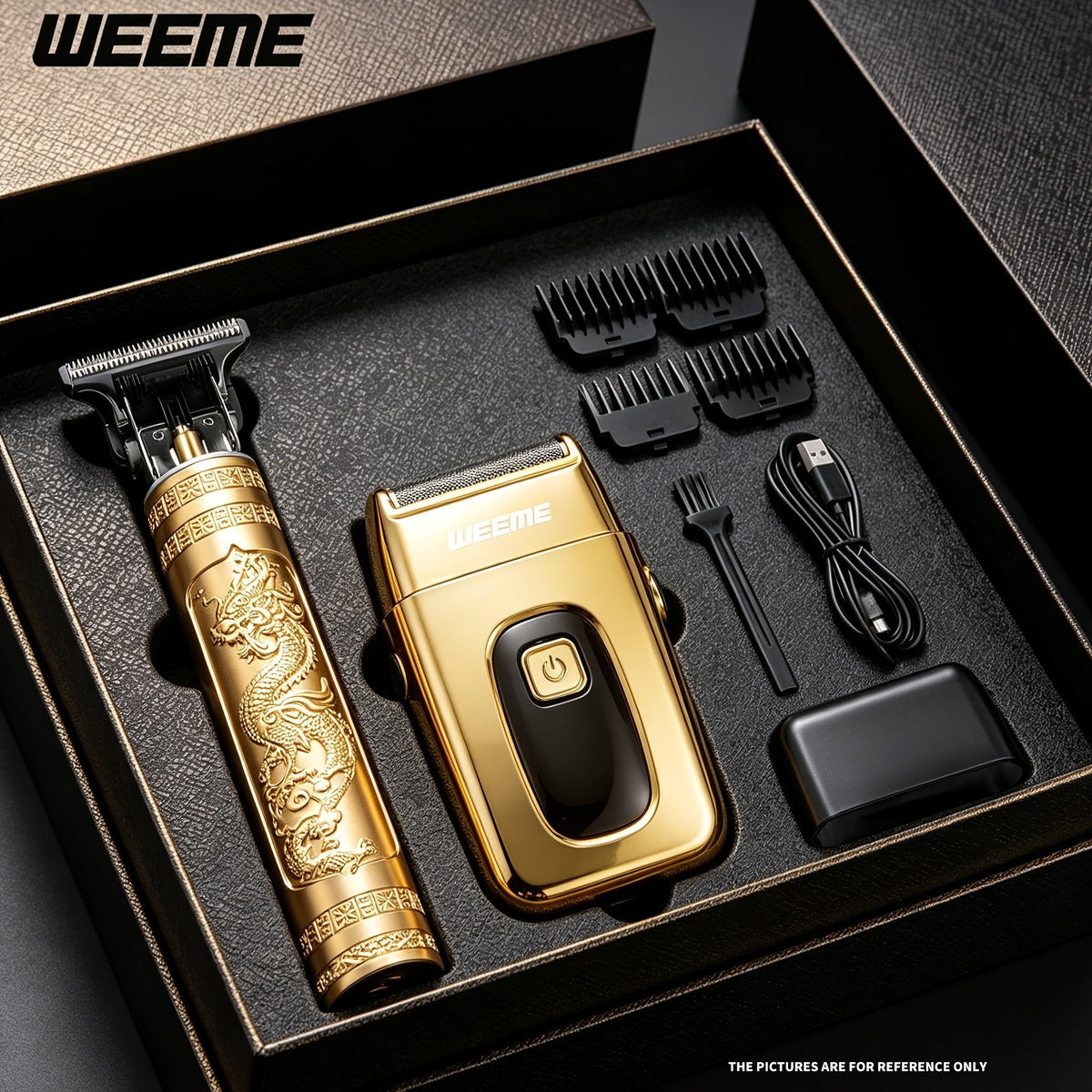 Men's Electric Hair Clipper Grooming Set USB Rechargeable Cordless Nose Hair Trimmer Shaver Kit 2/4/5-Piece Professional Lithium Battery Father's Day Birthday Gift for Men Home Barber
