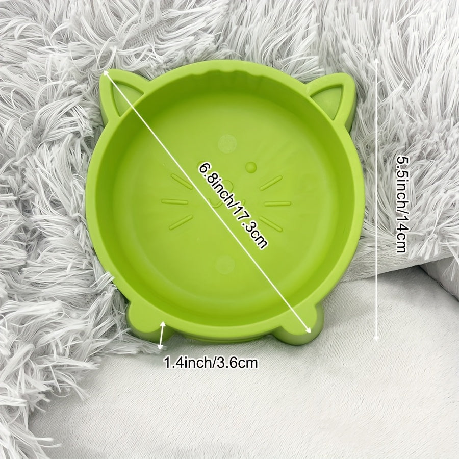 6-Pack Colorful Cat Face Pet Bowls, Durable Plastic Food & Water Dishes for Cats & Small Dogs, Easy-Clean Small Pet Feeding Bowls for Indoor Outdoor Use, Cat Birthday Party Bowls, Assorted Colors