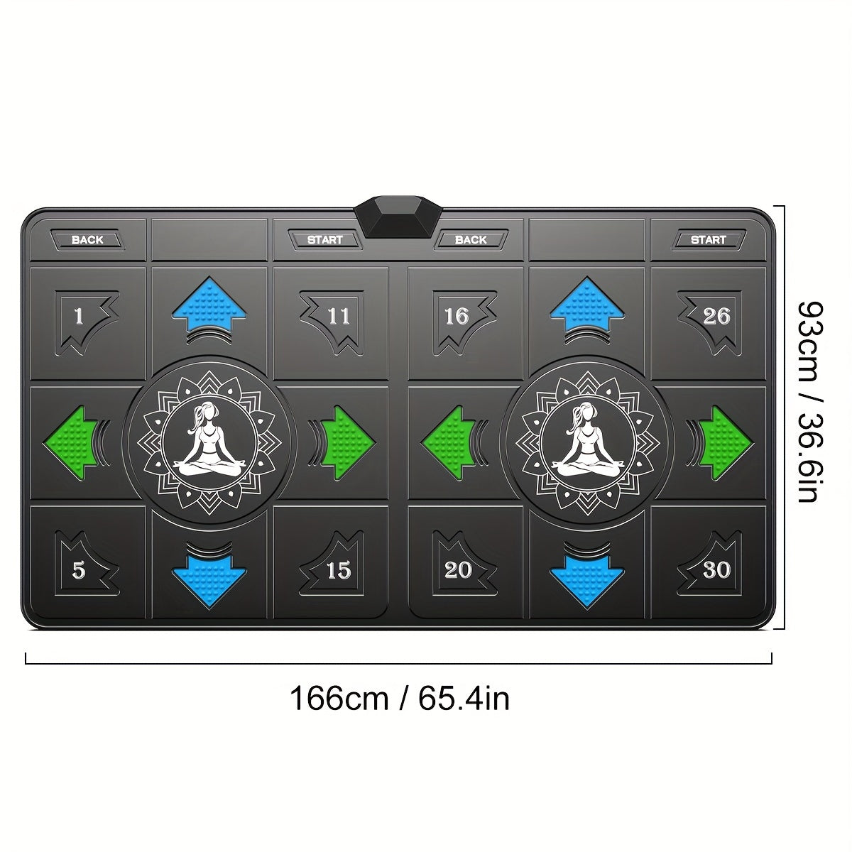 Wireless Dance Mat for Kids & Adults - Double User Electronic Dance Pad with HD Camera, TV Compatible, Fitness Step Game for Boys & Girls Ages 3+ | Birthday Christmas Gift for Family Fun