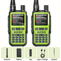 Baofeng UV-5RMini Ham Radio 2-Pack – Long Range Two-Way Radio, USB-C Rechargeable, 999CH, NOAA Weather Alert, Dual PTT, App Programming for Hunting, Camping, Fishing, Skiing & Survival