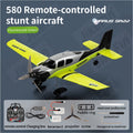 RC Airplane for Adults Kids QIDI-580 SR22 4-Channel Remote Control Plane Brushless Motor 28-30 Min Flight Time Auto-Balance Roll Yaw Light Show Green Blue Beginner Friendly Outdoor Toy Gift