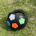 Squeaky Dog Ball Toy Durable TPR Soccer Football Interactive Chew Toy for Medium Dogs Teeth Grinding Training No Battery Needed Pet Play Ball