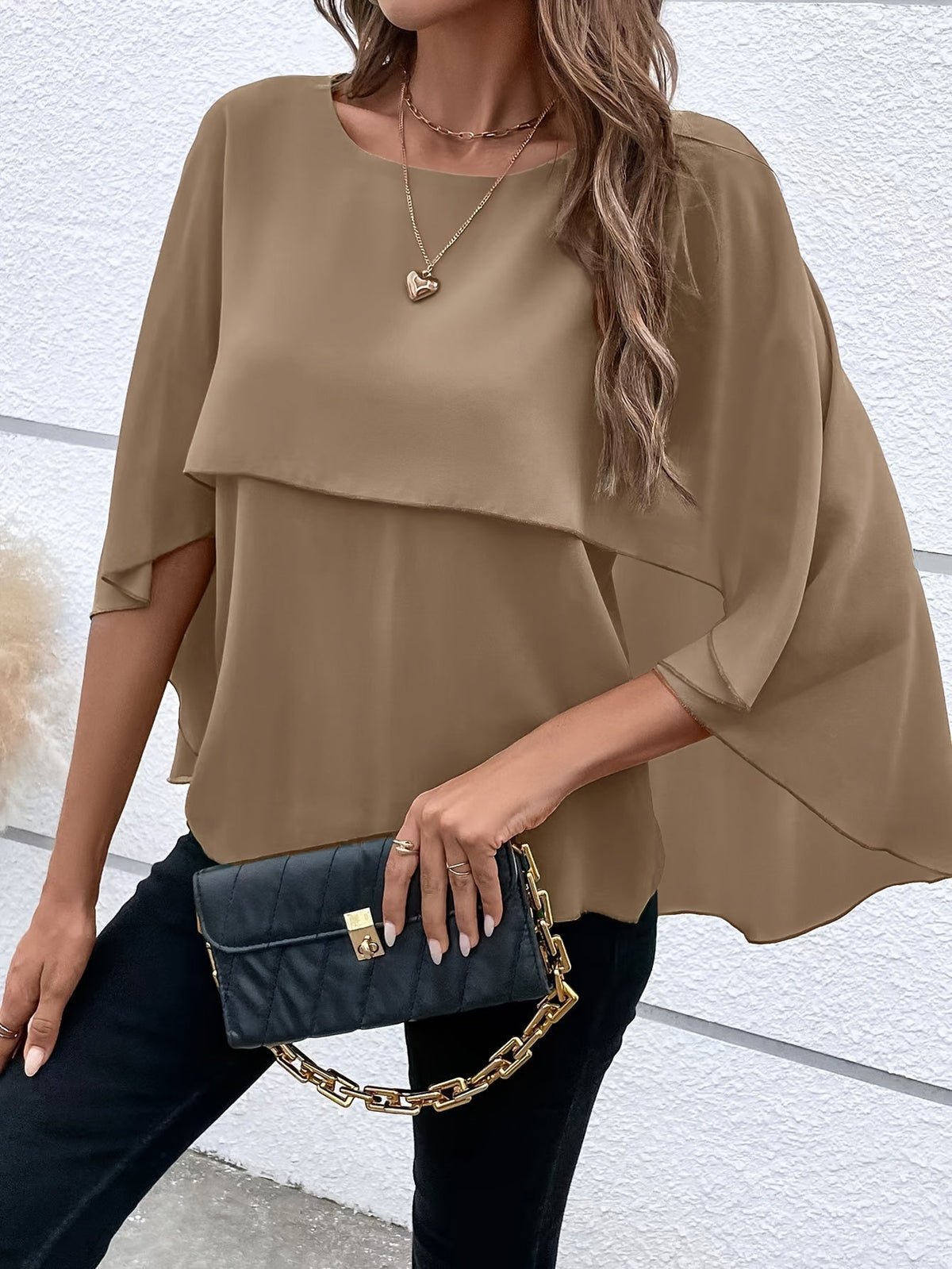 Women's Asymmetrical Hem Blouse Solid Color Woven Top Casual Spring Summer Shirt S-XL Multiple Colors Available