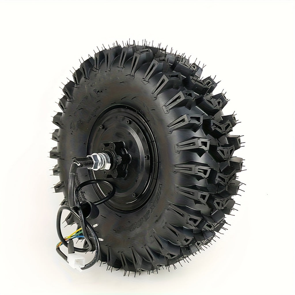 4WD Electric Go-Kart Conversion Kit – 4x 15" 500W Brushless Hub Motors with Remote Control, 24V/36V/48V Compatible, Fits Karts & Scooters
