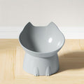 Cat Ears Raised Cat Food Bowl Anti-Tip Design - Cute Elevated Plastic PP Cat Dish for Comfortable Feeding, Playful Cat Ear Shape Pet Bowl for Indoor Cats