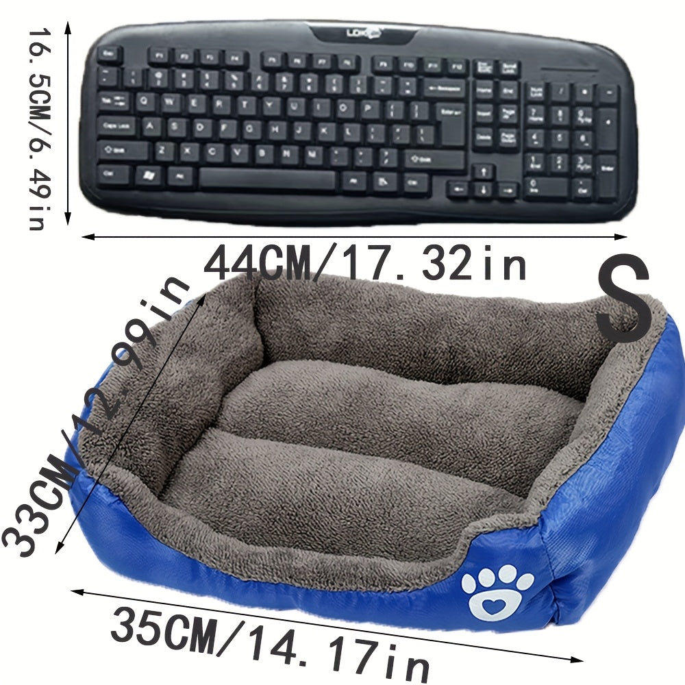Cozy Winter Pet Bed for Small Dogs & Cats – Candy-Colored Washable Square Warm Nest for Chihuahua, Pomeranian, Shih Tzu & Small Breeds, Soft Plush Dog Cat Bed