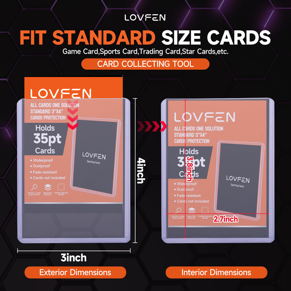 2000ct Trading Card Top Loaders 3x4 Hard Plastic Card Protectors - Rigid Card Sleeves for Baseball Football Basketball Pokemon MTG Sports Cards & TCG Collection | Bulk Card Holder Case
