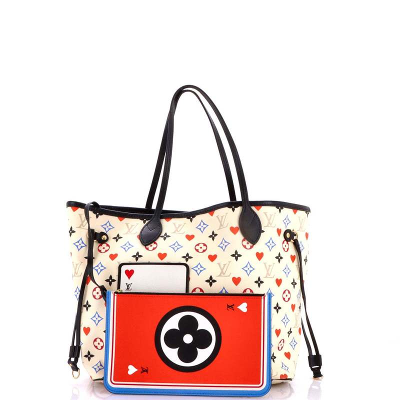 Louis Vuitton Neverfull NM Tote MM - Limited Edition Game On Multicolor Monogram | Excellent Pre-Owned Condition | Gold Hardware, Black Microfiber Interior | Authenticated Luxury Handbag