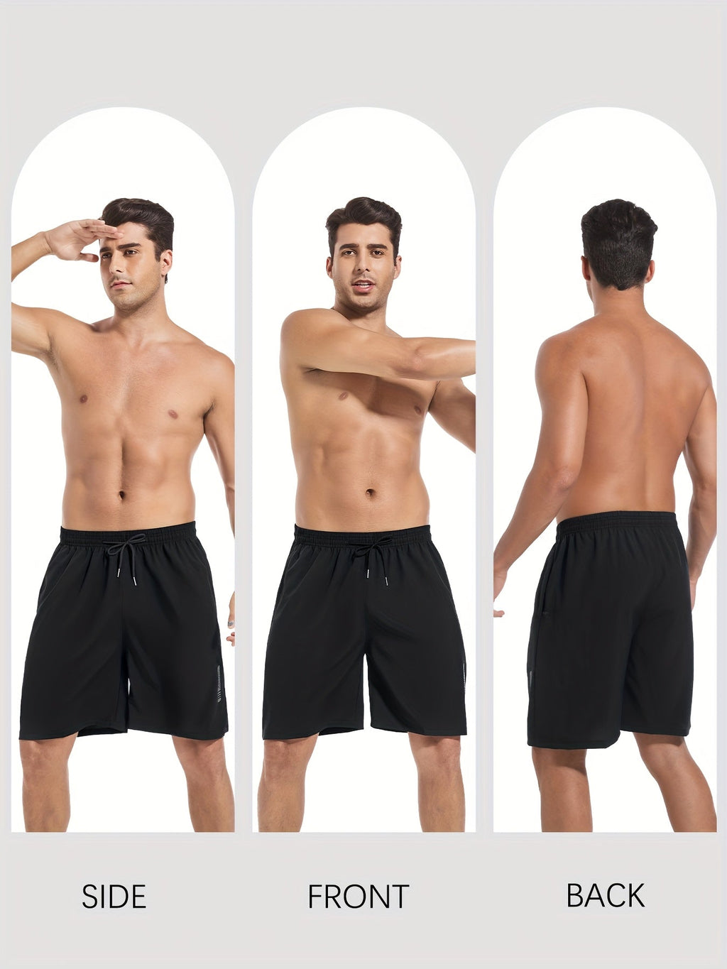 5-Pack Men's Sports Gym Workout Shorts Quick Drying Lightweight Basketball Running Shorts Stretch Waistband Side Zip Pocket Woven Fabric Athletic Shorts for Men