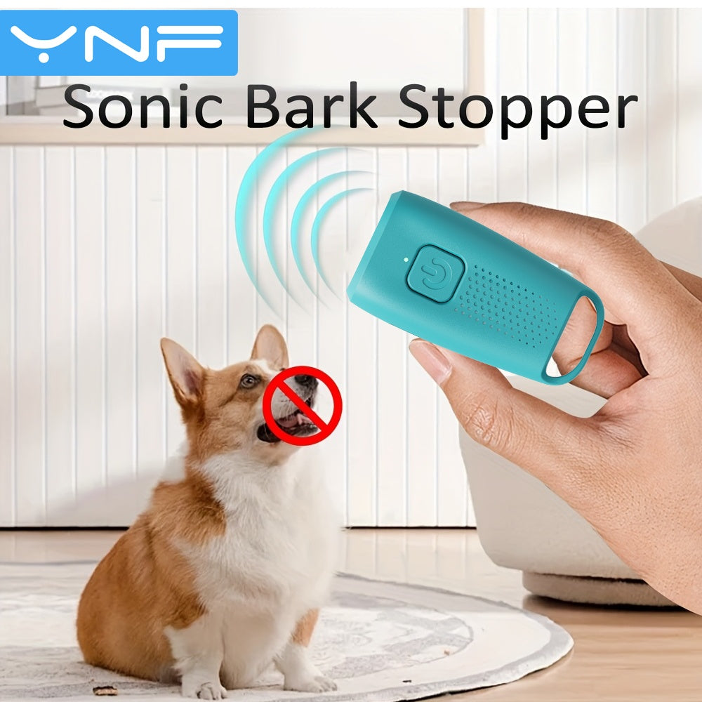 Automatic Dog Bark Control Device with Battery - Ultrasonic Anti Barking Deterrent, No Shock Humane Stop Barking Tool for Indoor Outdoor Use, Works on Small Large Dogs