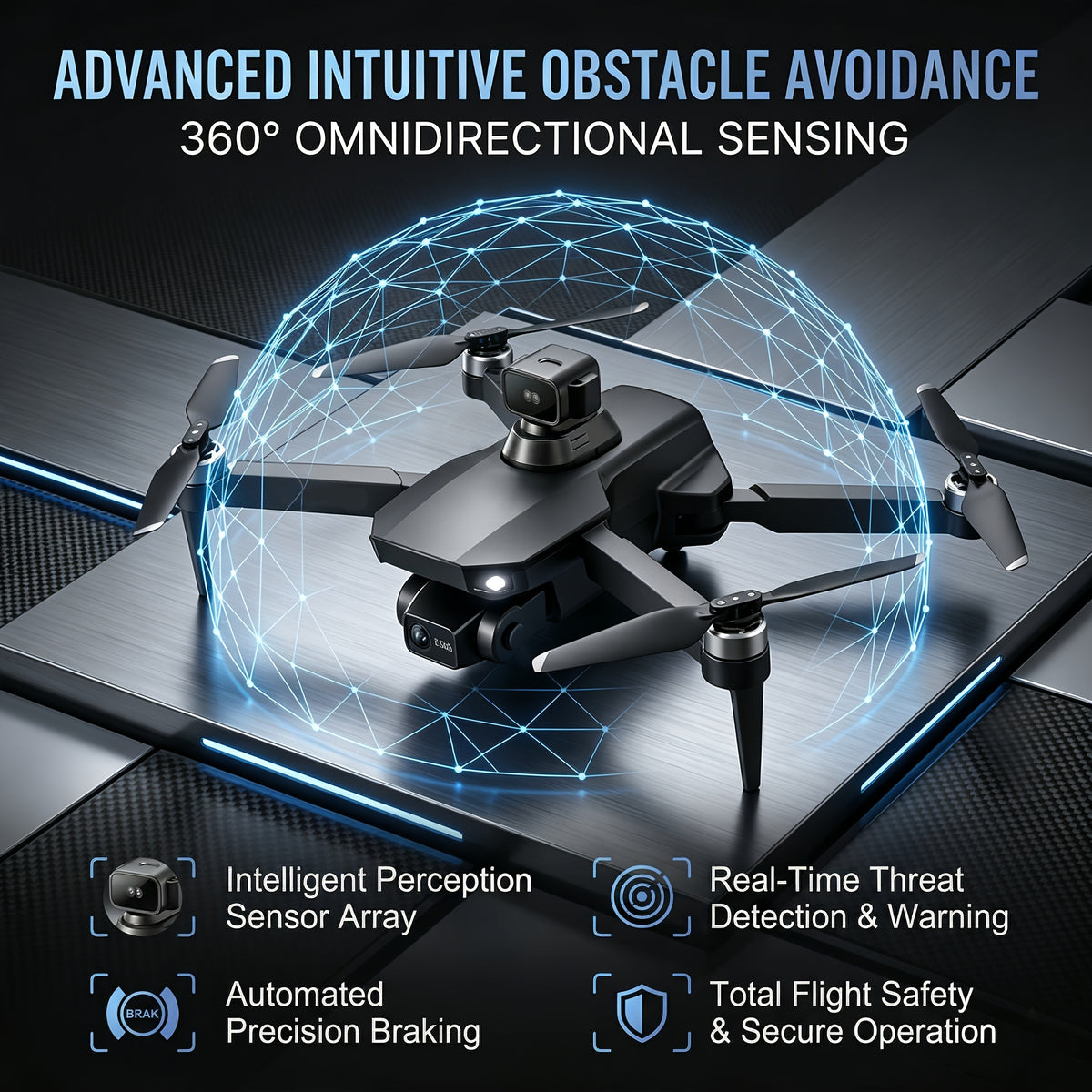 Pro 8K EIS Drone with 2-Axis Mechanical Gimbal, Optical Zoom, 5G Transmission, 4.5" Screen Remote, 40-Min Battery Life, 11811ft Control Range – Professional Aerial Camera Drone for Adults