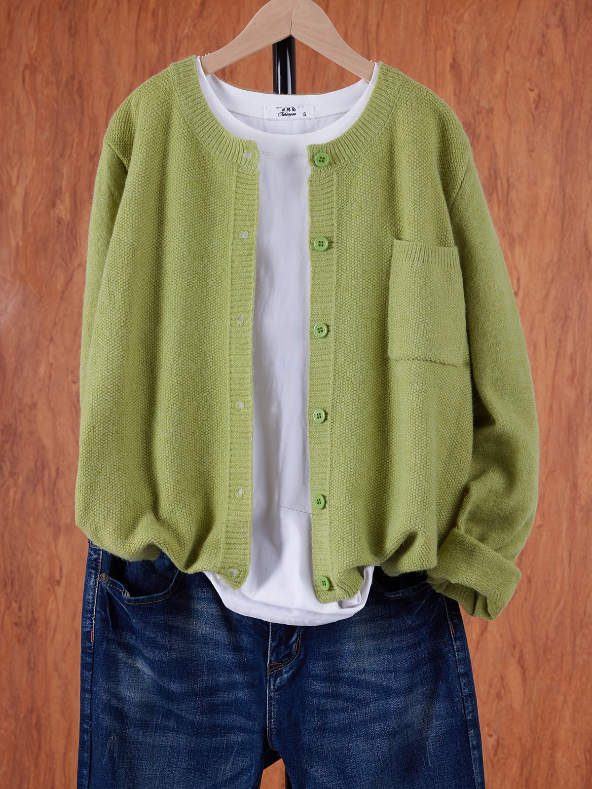 Women's Button-Front Pocket Cardigan Sweater – Casual Cozy Knit Open Layer for Autumn & Winter in 13 Colors