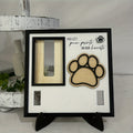 Wooden 3D Dog Paw Commemorative Sign - Pet Memorial Collar Decoration Plaque, Dog Remembrance Keepsake Wall Decor, Sympathy Gift for Dog Loss, Home Memorial Sign for Beloved Dogs
