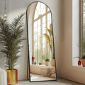 Arched Full Length Mirror – Free Standing Leaning or Wall Mounted Floor Mirror, Modern Simple Tall Design for Living Room Bedroom Cloakroom Home Decor