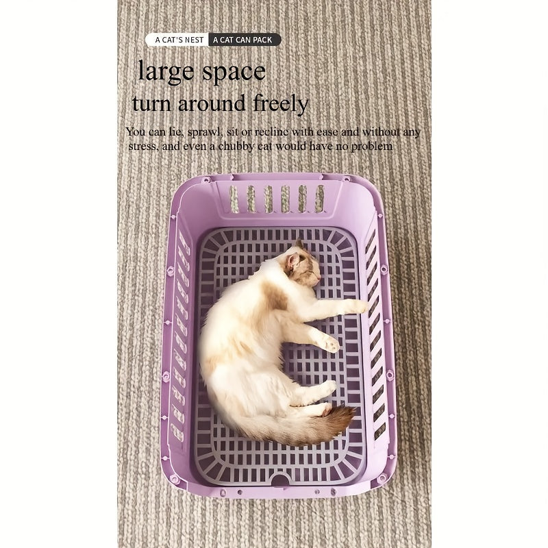 Aviation Certified Pet Carrier Crate for Air Travel - IATA FAA Approved Portable Dog Cat Carrier Box Airline Cabin Approved Breathable Sturdy Easy Assembly Small Animal Travel Crate for Airplane
