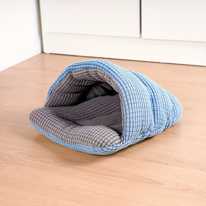 Guinea Pig Hideout Warm Sleeping Bag for Small Animals, Soft Semi-Enclosed Cozy Bed for Rabbits, Ferrets, Hedgehogs, Squirrels & Kittens, Machine Washable Small Pet Hideout Nest, Plush Snuggle Sack