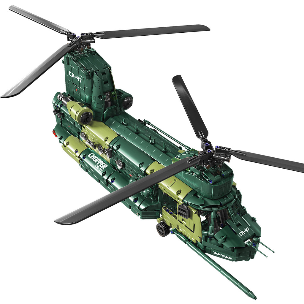 32.68" Large-Scale Heavy Transport Helicopter Building Block Model Set - Easy Assembly Military Helicopter Brick Kit, Adult Display Model, Cool Gift for Men | Christmas Halloween Thanksgiving Gift