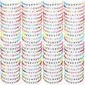 96 Pcs Y2K Beaded Friendship Bracelets Set – Colorful Stackable Bracelets for Women & Teen Girls, BFF Party Favors, Inspirational Gift, Trendy Jewelry Bulk Pack