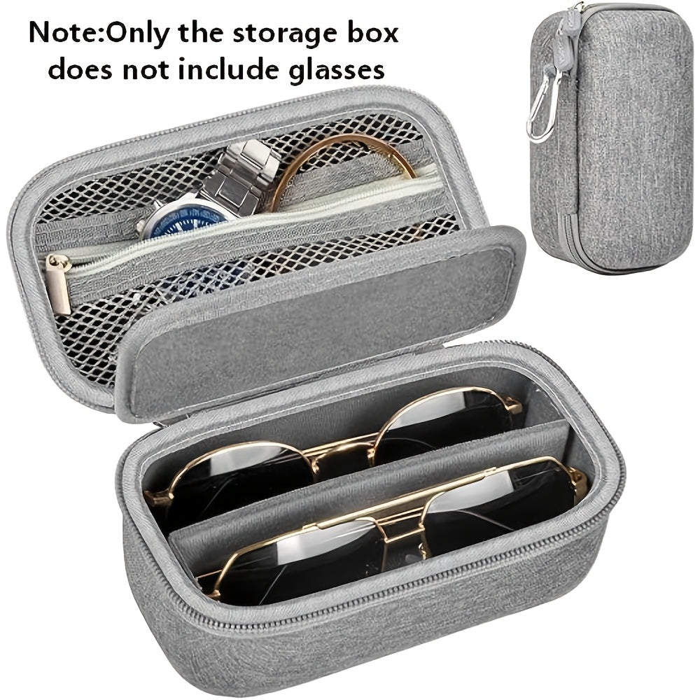 Travel Sunglasses Organizer Case for Multiple Pairs – Multi-Slot Eyeglasses Storage Holder Bag for Men & Women, Portable Hard Shell Sunglasses Box for Home & Travel, 2 to 10 Slots Available