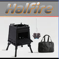Portable Wood Burning Camp Stove – Heavy-Duty Iron Campfire Stove with Sturdy Legs & Air Vents, Firewood & Charcoal Compatible, No Electricity Needed, Outdoor Cooking for Hiking Backpacking BBQ Picnic Travel