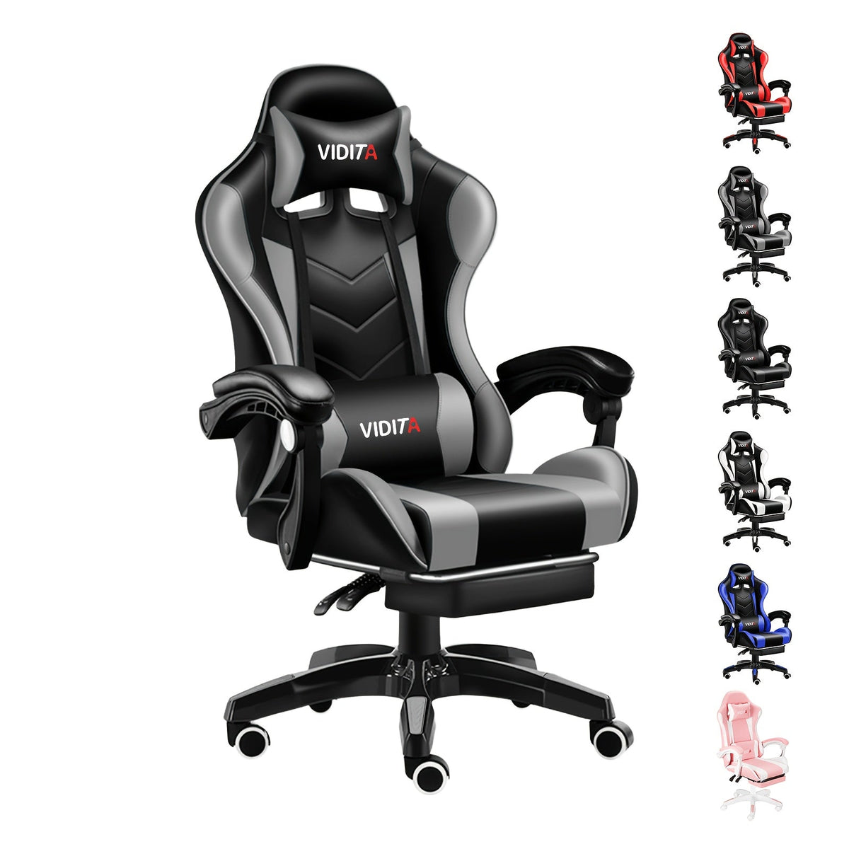 Ergonomic Gaming Chair Racing Style with Lumbar Support High Back Adjustable Office Chair for Adults Teens PC Computer Desk Chair Recliner