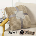 Custom Embroidered Pet Blanket for Dogs & Cats – Personalized Plaid Throw with Name or Initials, Cozy Soft Nest Blanket for Small Dogs and Cats, Warm Home Decor Pet Bed Gift